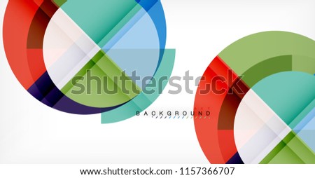 Vector circle abstract background, geometric template