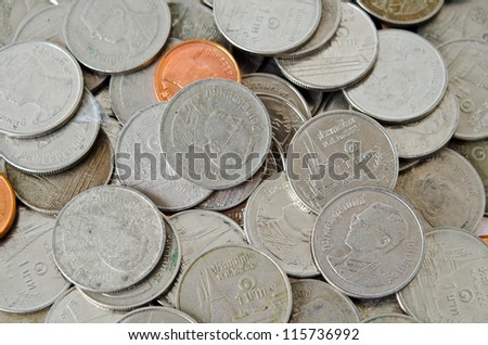Group of coins, Thailand.