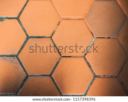 Texture: dirty hexagon brick tiles