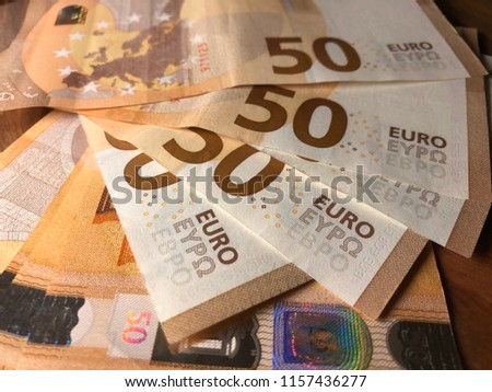 Euro Money Banknotes and cash