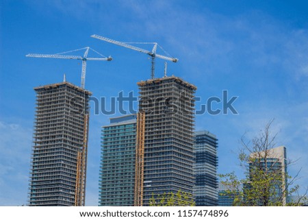 Skyscrapers construction in Toronto
