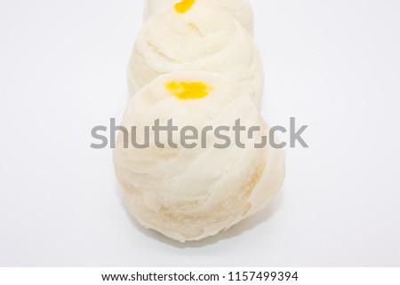 Mochi dessert isolated on white background