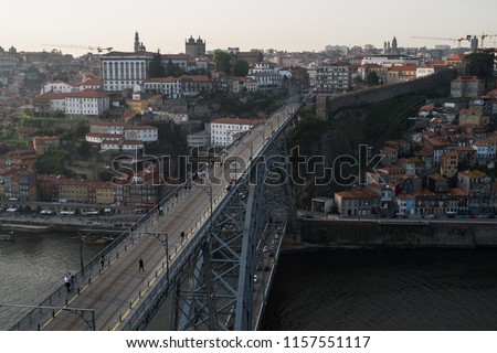 Dom Luis I bridge and Porto, seen from Miradouro da Serra do Pilar.
