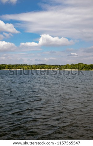 Picture from the lake cospudener see in  leipzig .It is a  sea in a old brown coal mining.It is a part of the tourism concept new lakeland.It is a beautiful place for watersports and swimming .