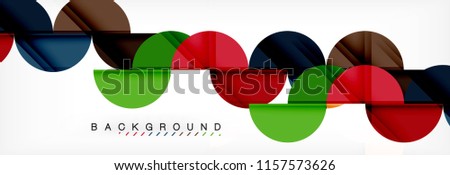 Circle abstract background, geometric vector illustration
