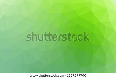 Light Green vector polygonal background. Triangular geometric sample with gradient.  The textured pattern can be used for background.