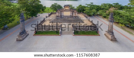 Bia Quoc Hoc, Hue Vietnam. Attractions, ancient. The death memorial memorial in Hue is also known as Quoc Hoc, located along the south bank of the Perfume River, in front of the Quoc Hoc School.