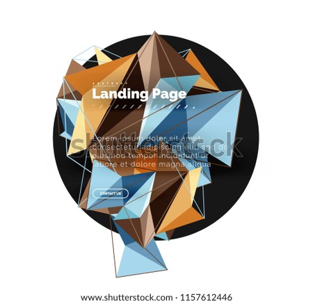 Vector 3d triangle abstract background design