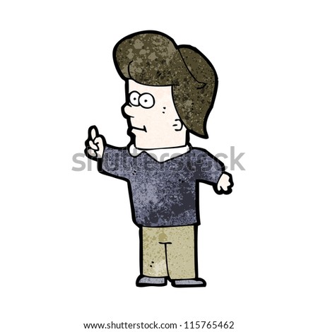 cartoon man with pointing finger