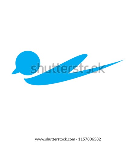 blue bird vector logo.  sparrows vector logo. blue sparrows vector icon