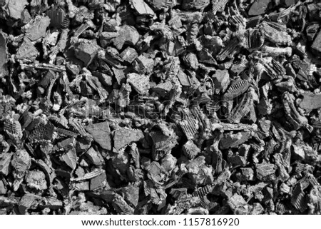 rubber mulch closeup Royalty-Free Stock Photo #1157816920