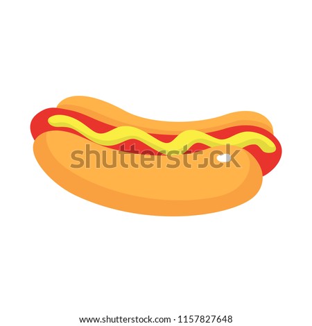 Street food of hot dog icon. Isometric of street food of hot dog vector icon for web design isolated on white background