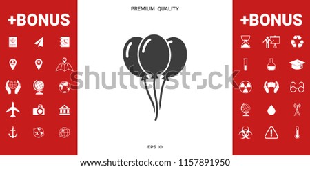 Balloons symbol icon