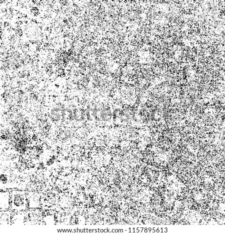 Grunge texture is black and white. Abstract vector background