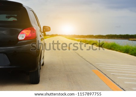 Car parked on road,Transportation highway sport
