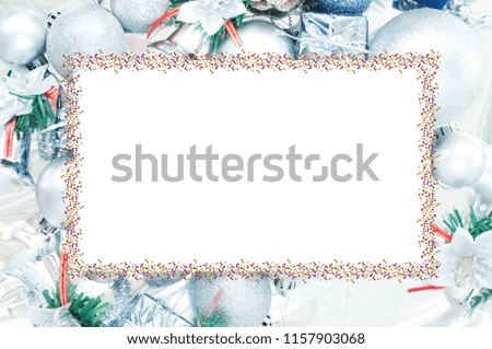 decorative frame for Christmas, template