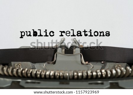 An old typewriter and public relations