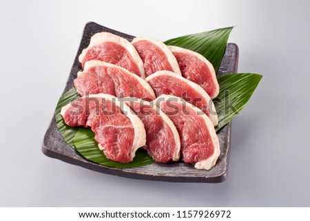 Raw duck meat 