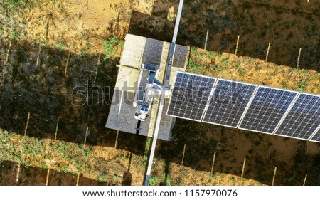 Aerial photography solar photovoltaic rotating bracket partial map