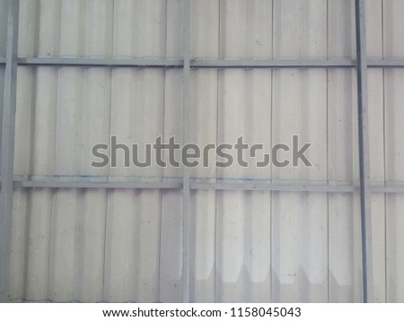 Gray roof background in steel frame