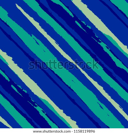 Seamless Background with Diagonal Stripes. Abstract Texture with Brush Strokes. Scribbled Grunge Motif for Fabric, Print, Textile Retro Vector Background with Stripes.