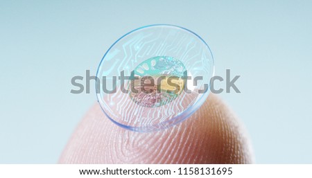 
contact lens with digital and biometric implants to scan the ocular retina.
concept of future and technology for digital scans. Royalty-Free Stock Photo #1158131695