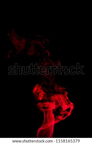 Red smoke abstract on black background
