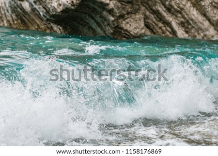 Splashing waves in Montenegro