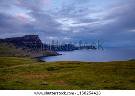 Isle of Skye Glendale Cost Landscape at blue hour  Scotland Nature  Hebrides Island