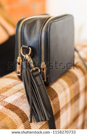Luxury fashion black elegant woman bag