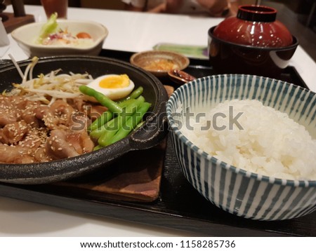 Japanese food set