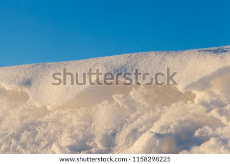 lying snow after the last snowfall, picture was taken in the winter season