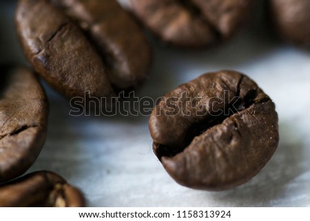 Coffee bean close up picture. 