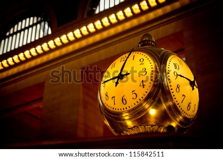 Grand Central Terminal Clock, New York, USA. Royalty-Free Stock Photo #115842511