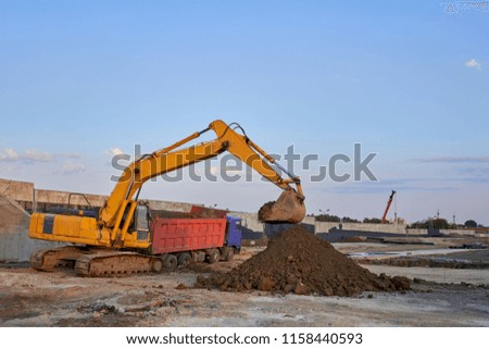 excavator working on a construction site
