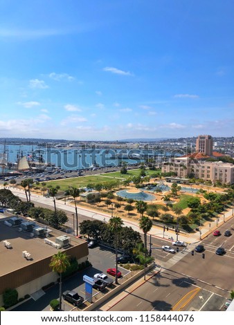 Aerial View of San Diego Waterfront Park