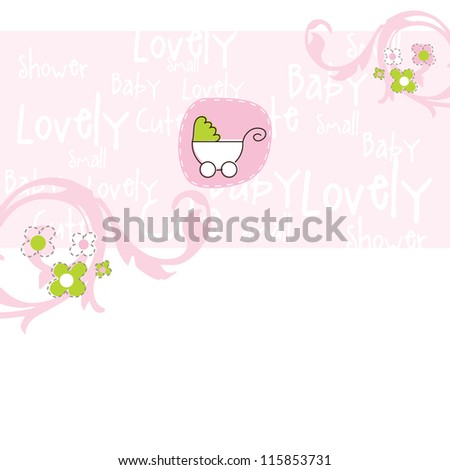 Baby arrival card - Baby shower card