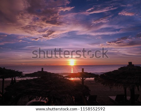 Sunset at Ngapali Beach in Myanmar