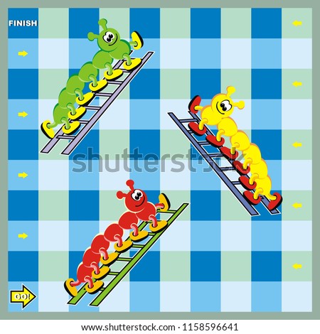 board game, centipede and ladders, vector icon