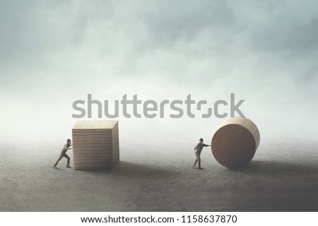 easy problem solving surreal concept Royalty-Free Stock Photo #1158637870