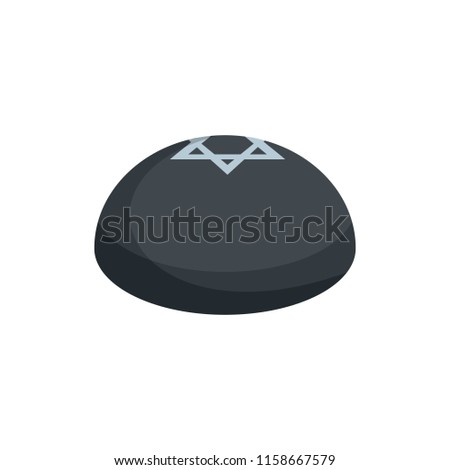 Kipa hat icon. Flat illustration of kipa hat icon for web isolated on white