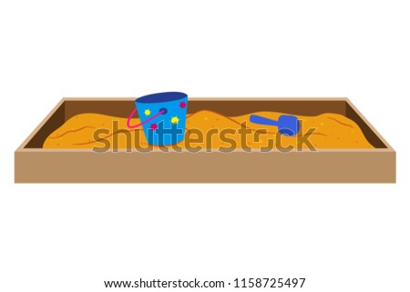 Children's sandbox, vector illustration Royalty-Free Stock Photo #1158725497