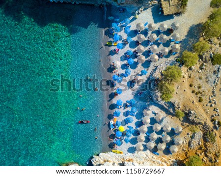 Marmara Beach at Sfakia, Greece- Aerial Photo