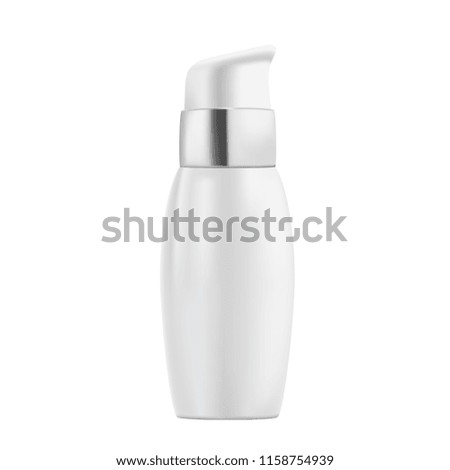 Mockup empty bottle for cosmetics, vector illustration.
