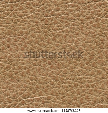 New leather background in brown colour. Seamless square texture, tile ready.