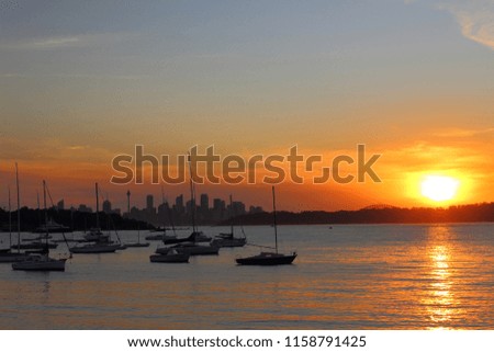 Sydney skyline at sunset