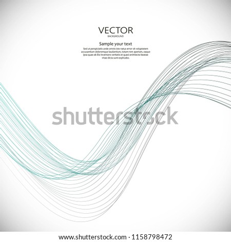 Wavy abstract dinamic vector background with lines. Motion art illustration.