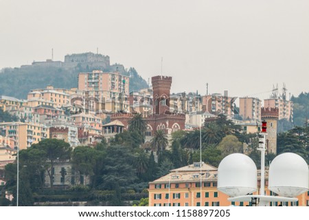Glimpse of the ancient port of Genoa, Ligurian Sea, Liguria, Italy