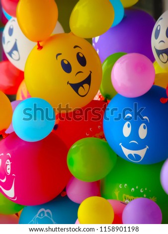 inflatable balls with smiles                   