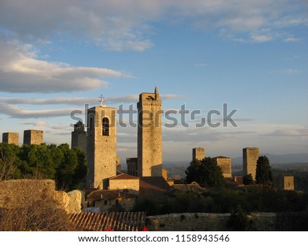 San Gimignano Italy, skyline.